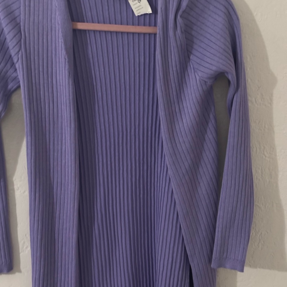 Daisy Lavender Ribbed Cardigan - Picture 9 of 12